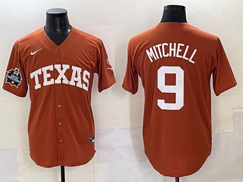 Men 2025 Texas Longhorns #9 Mitchell Brown Joint Name Nike NCAA Jersey style 17